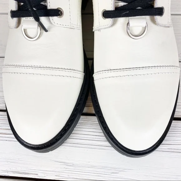 NEW All Saints Lira Hiker White Leather Boots 11 - Picture 14 of 16